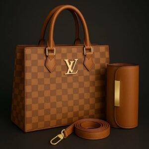 Premium checkered handbag 3 piece set